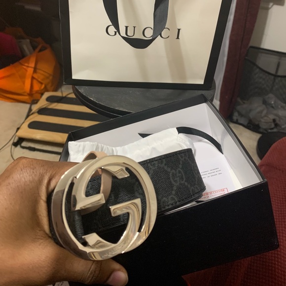 Gucci Accessories - GG supreme belt with G buckle worn once